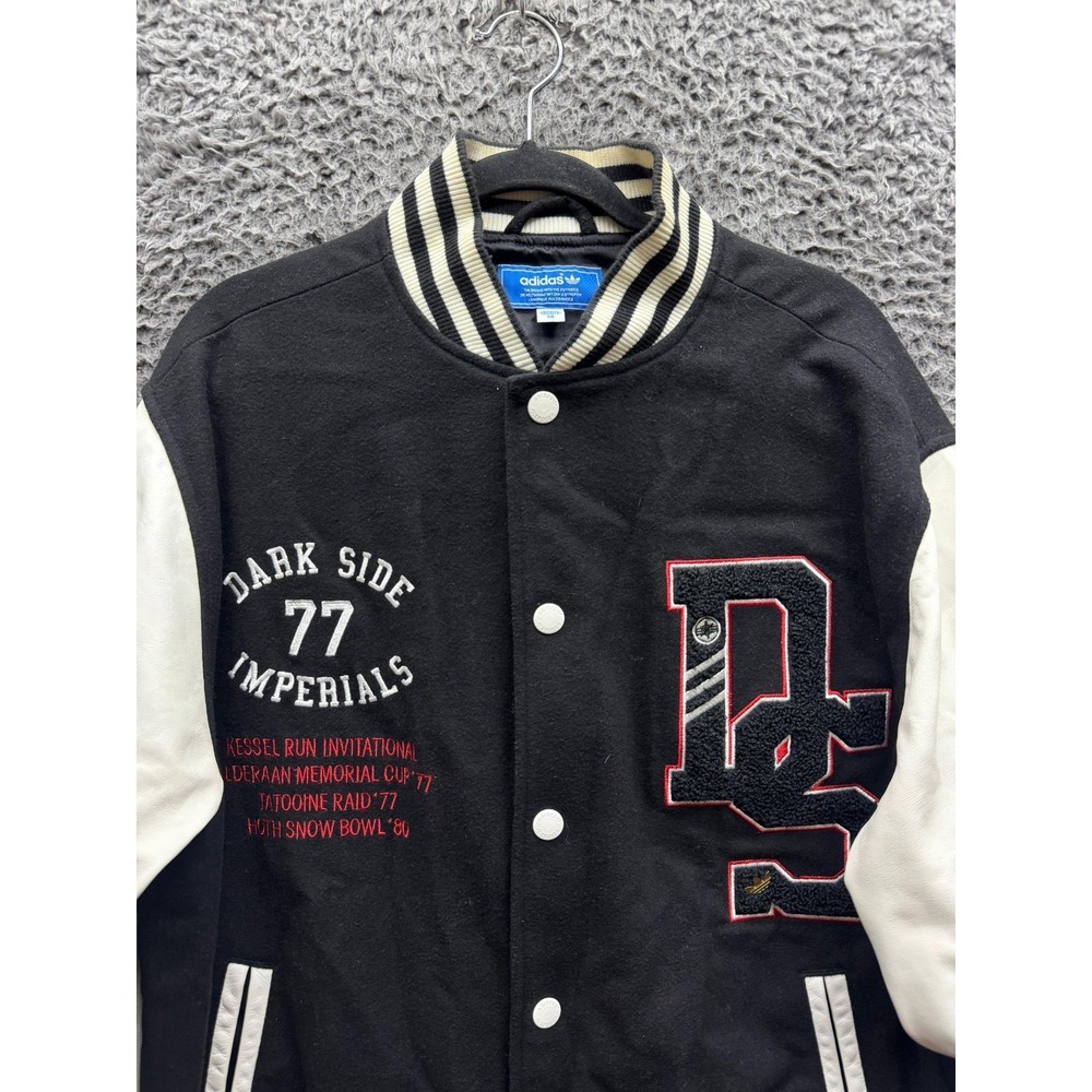 Adidas x Star Wars Dark Side Imperials Wool Blend Varsity Jacket Mens Size 58 - Picture 3 of 16